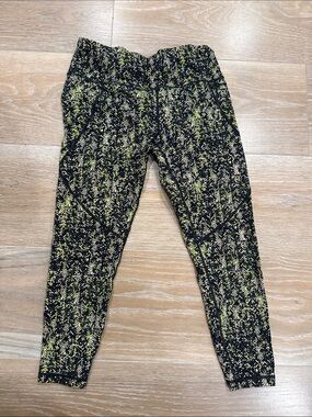 Sweaty Betty The Power 7/8 Leggings Black Neon Abstract Print M